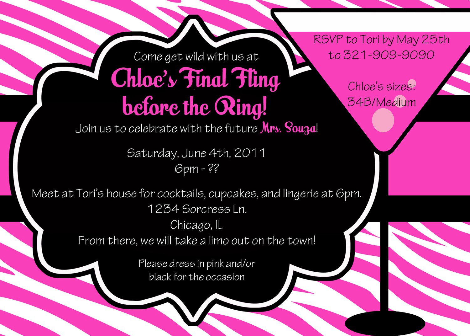 Printable Bachelorette Party Invitations