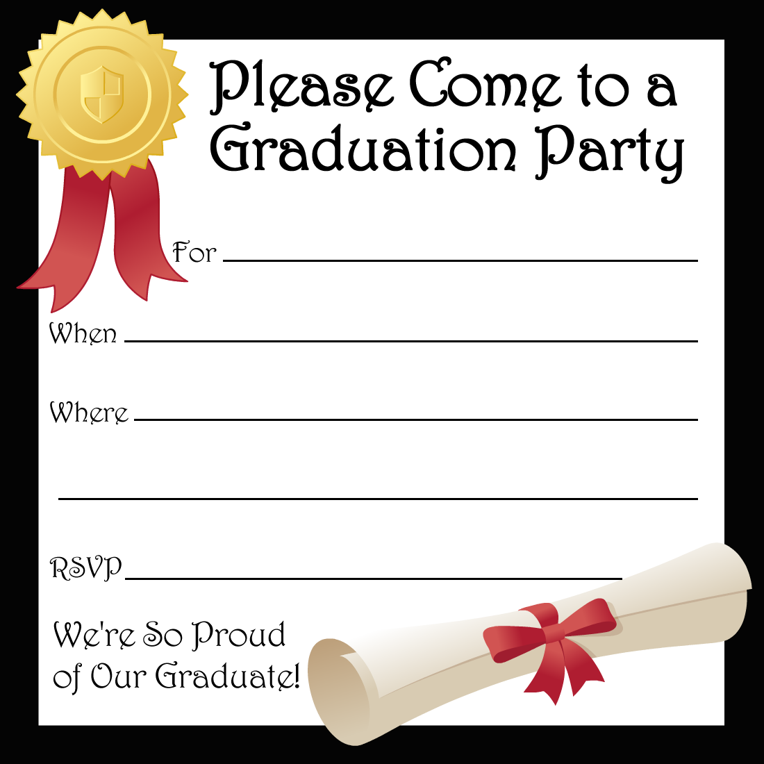 Free Printable Graduation Invitations For Preschool