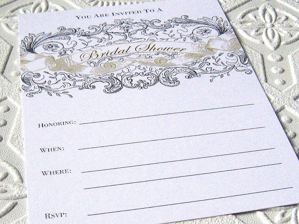 Bridal Shower Invitations Blank Invitation Design Blog