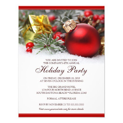 Company Christmas Party Invitations