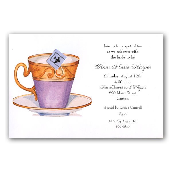 Formal Tea Party Invitation Wording