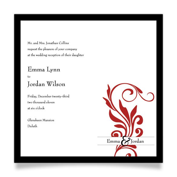 Post wedding Dinner Invitation Wording