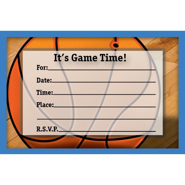 Free Printable Basketball Birthday Invitations