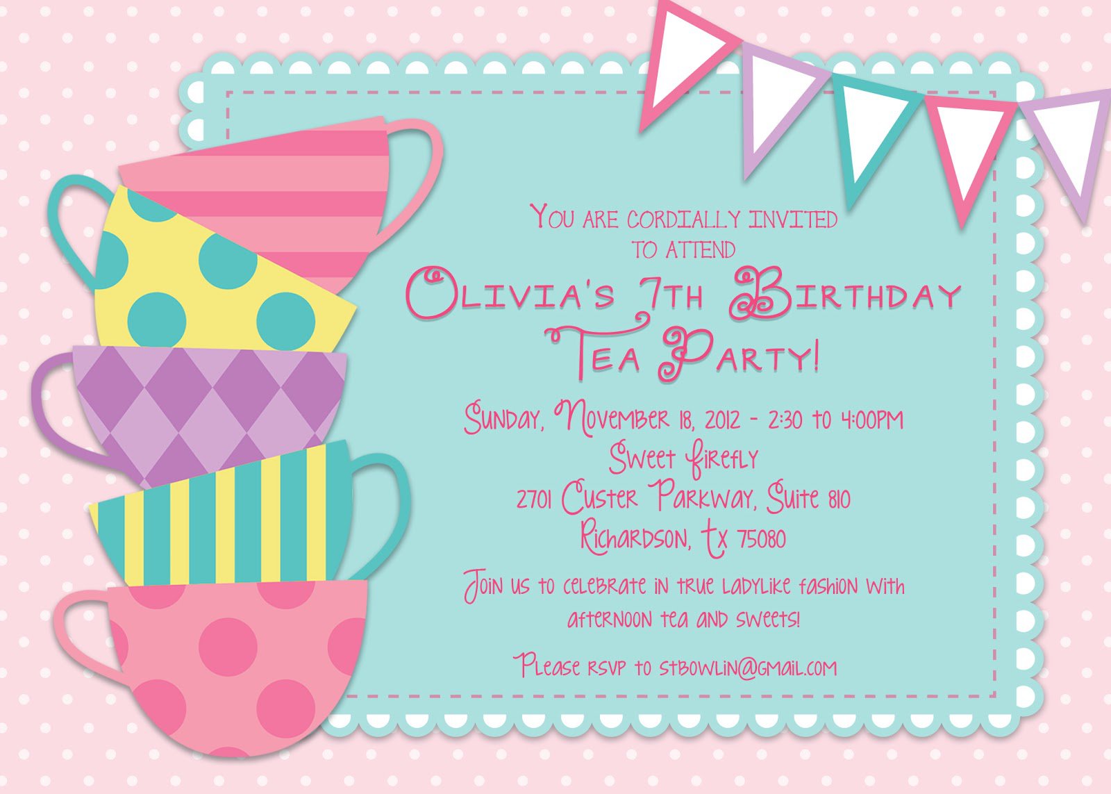 Princess Tea Party Invitation Wording Ideas