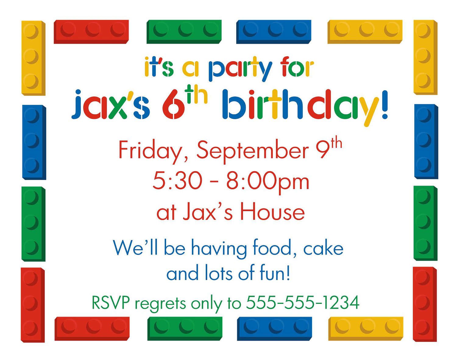 Birthday Party Invitations For Kids+free Templates