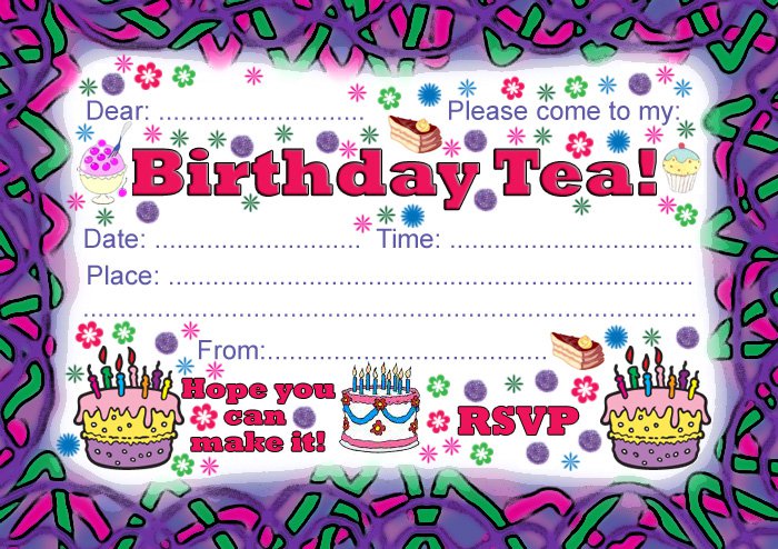 Birthday Party Invitations Free Printable 2015