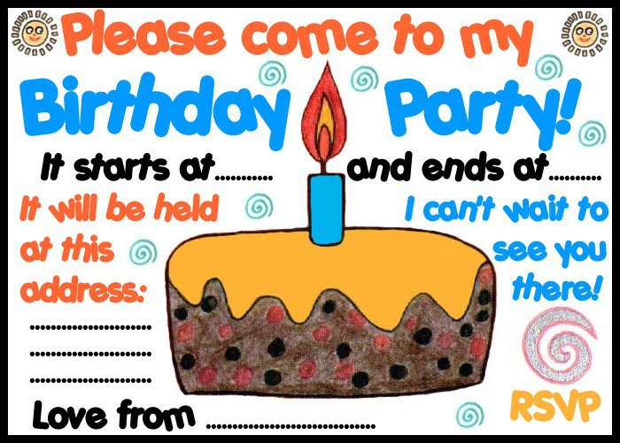 Birthday Party Invitations Free Printable 2018