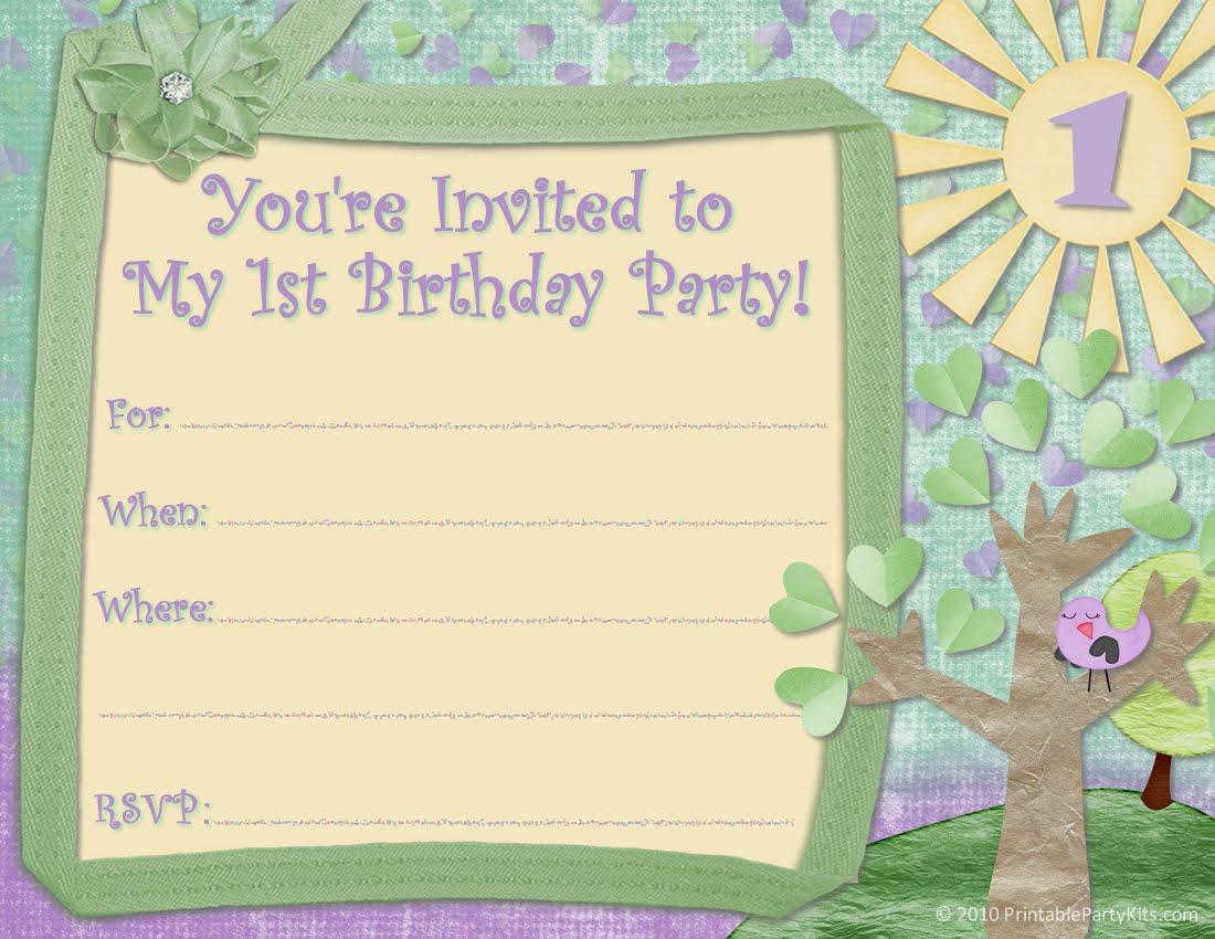 Cute Printable Birthday Invitations Kids 2018