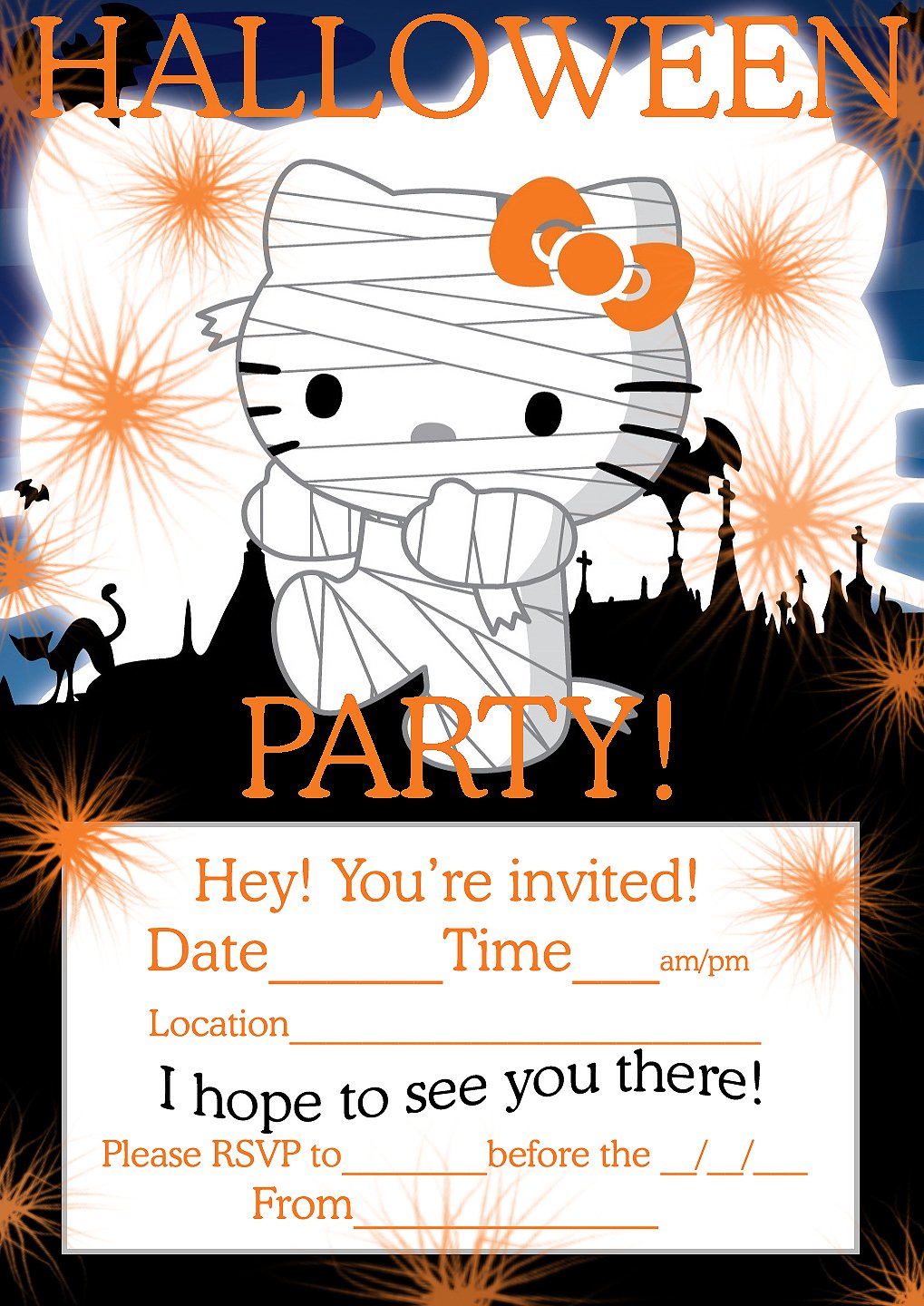 Free Halloween Party Invitations Printable