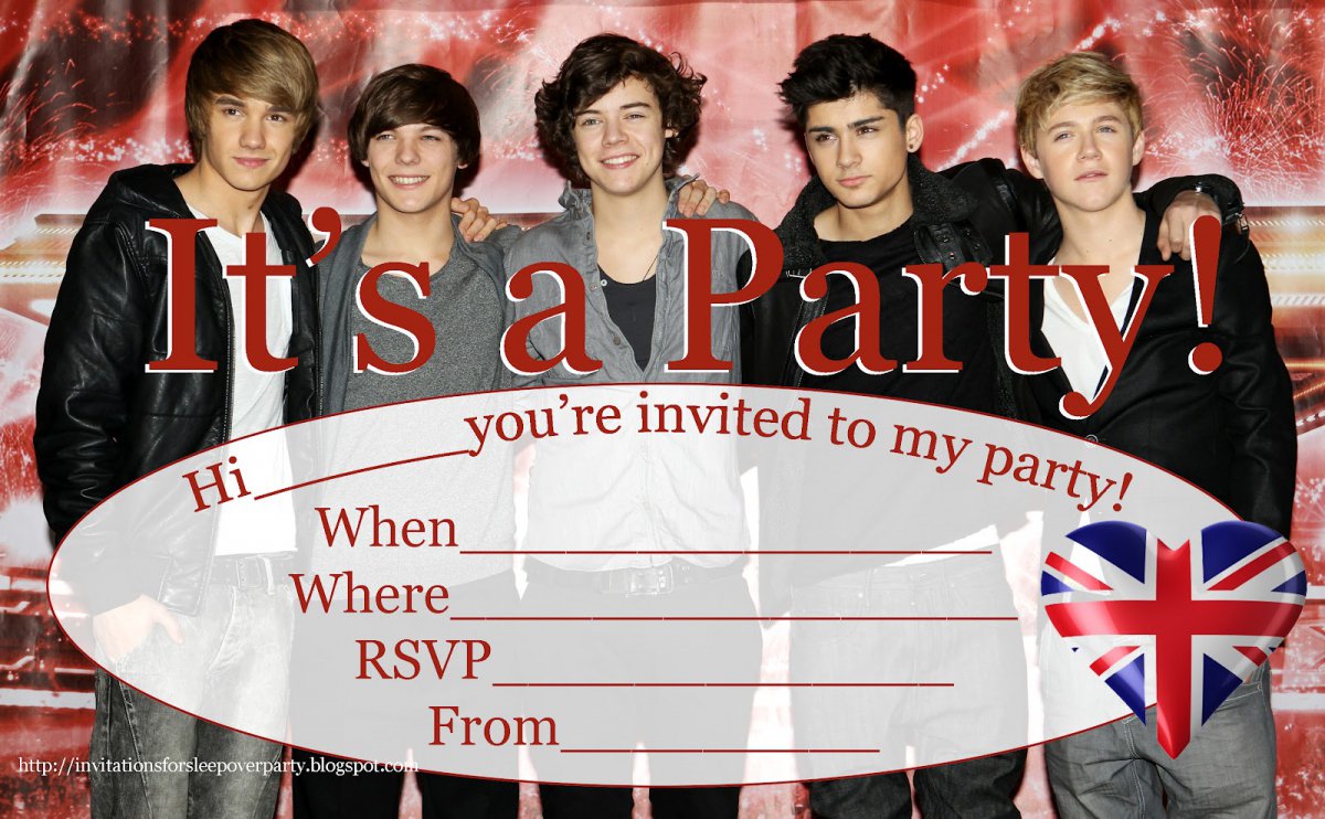 Free Printable Birthday Invitations One Direction