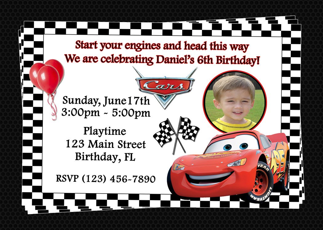 Free Printable Birthday Party Invitations Disney Cars