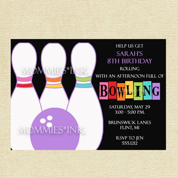 Free Printable Bowling Birthday Invitations 2015