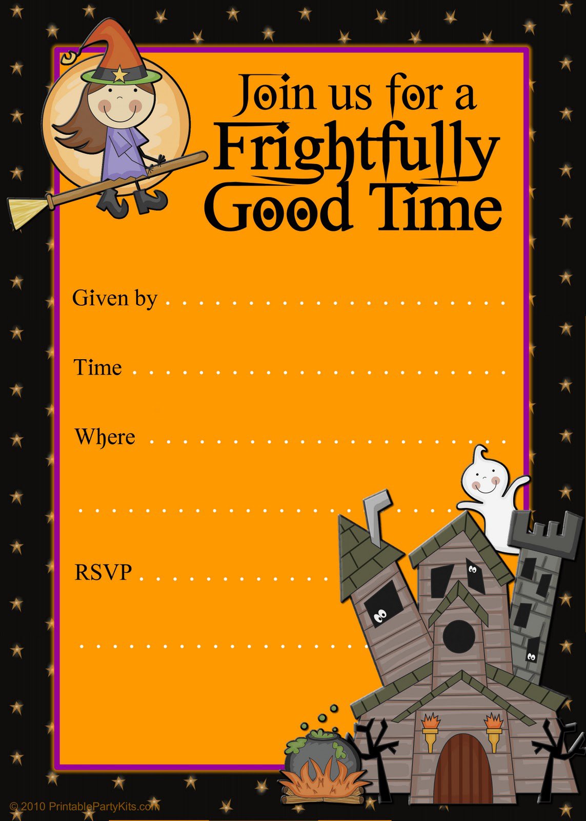 Free Printable Childrens Halloween Party Invitations