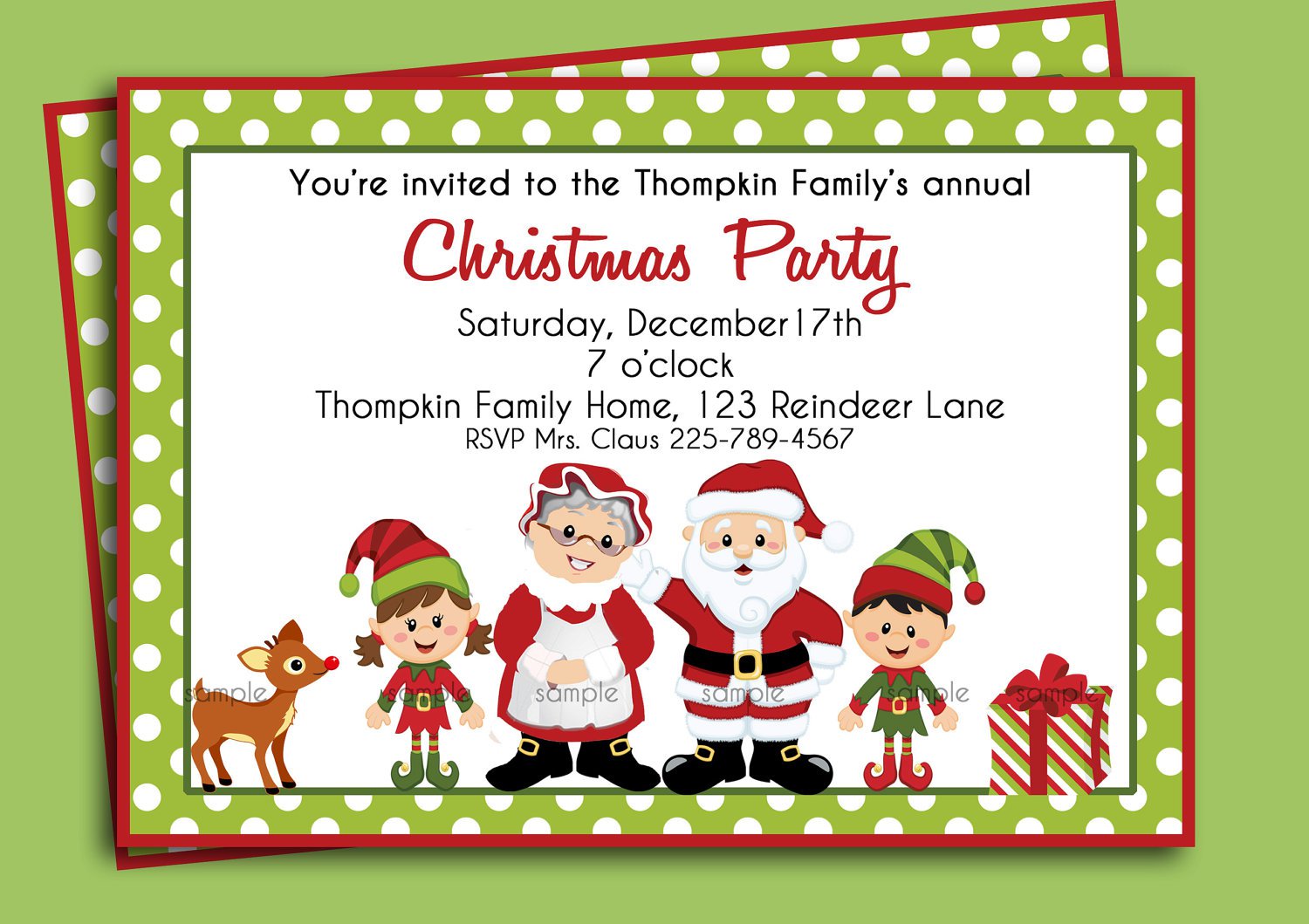 Free Printable Christmas Party Invitations For Children