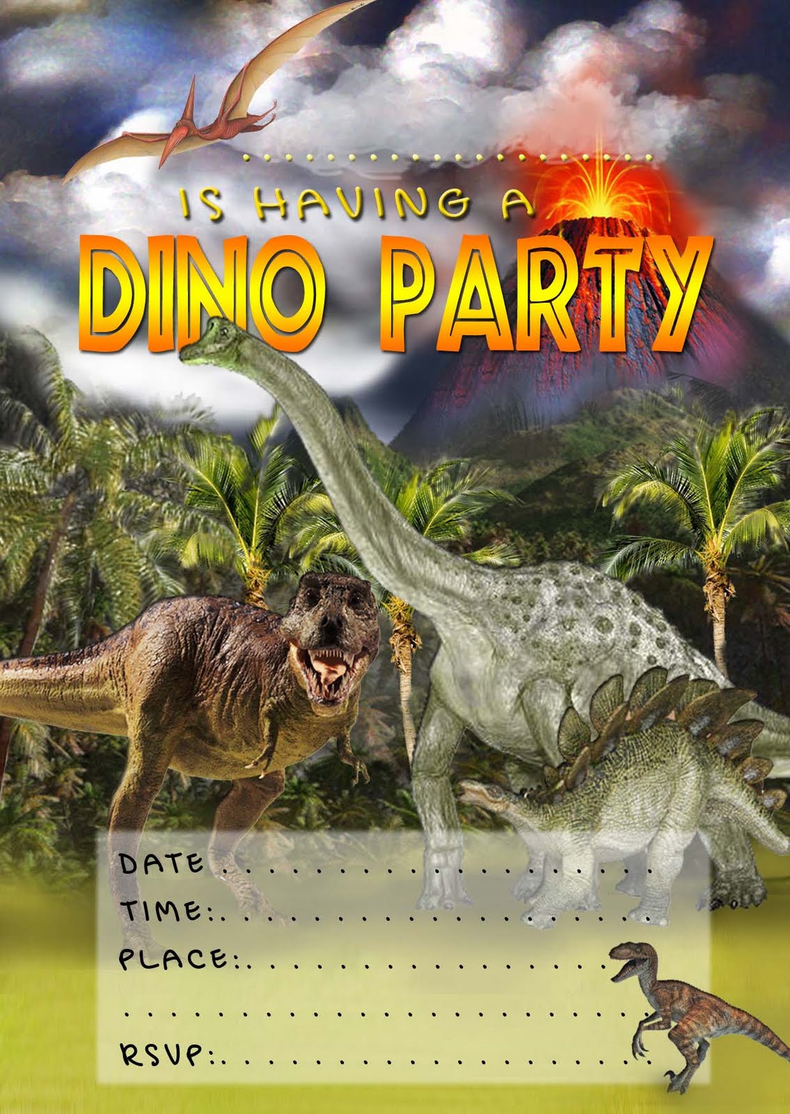 Free Printable Dinosaur Invitations For Kids