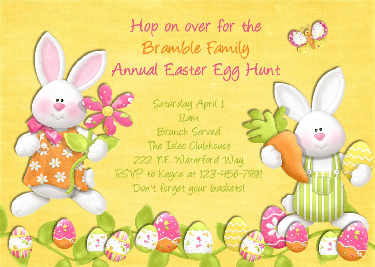 Free Printable Easter Invitation Templates Invitation Design Blog