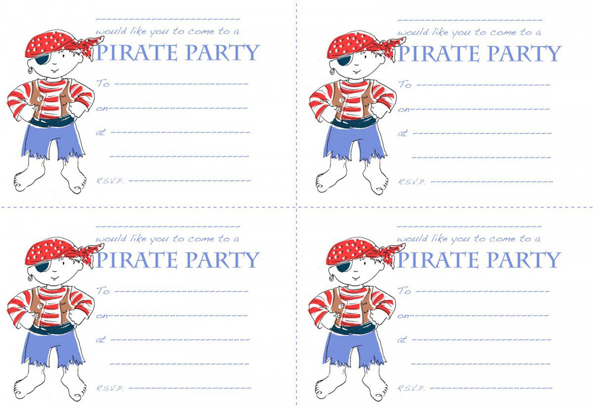 Free Printable Pirate Invitations Templates 2018