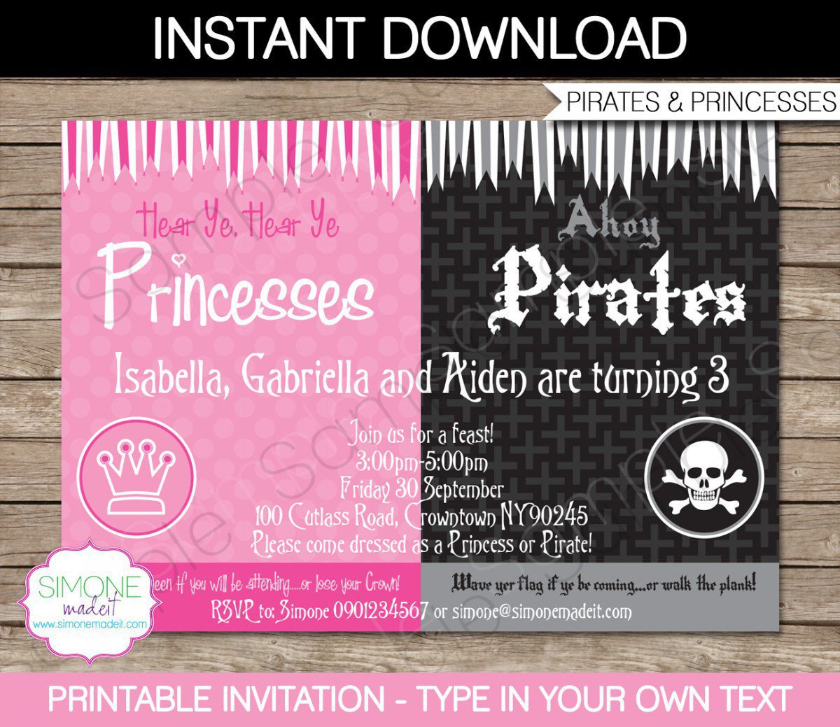 Free Printable Pirate Invitations Templates