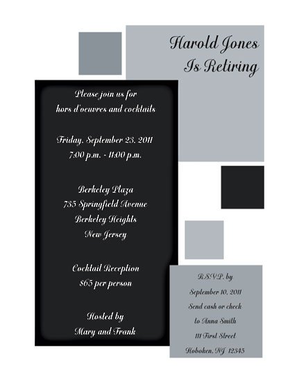 Free Printable Retirement Invitation Templates