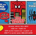 Free Printable Spiderman Invitation Card