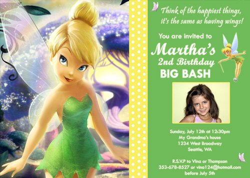 Free Printable Tinkerbell Invitations For Birthday 2016