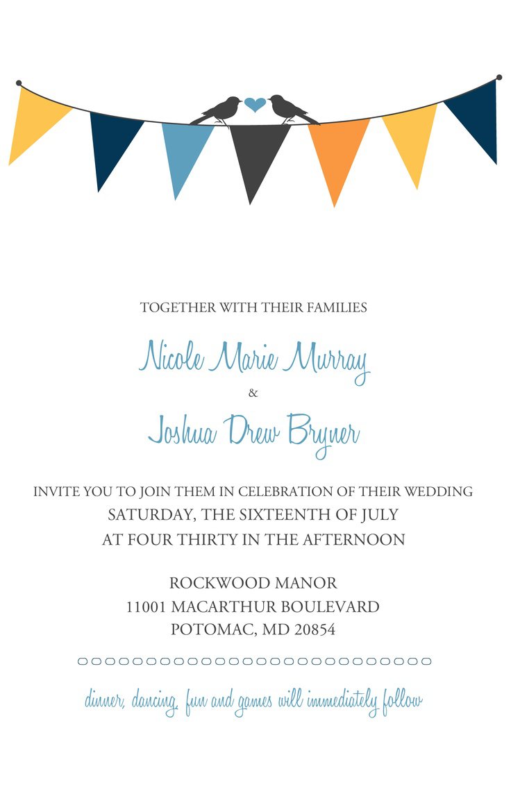 Free Printable Wedding Invitation Templates 2015
