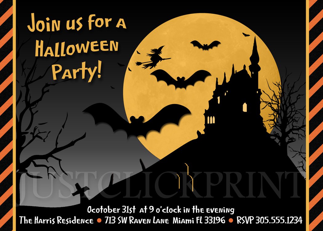 Halloween Invitation Cards Free Printable Invitation Design Blog