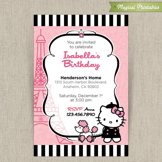 Hello Kitty Invitations Printable 2017