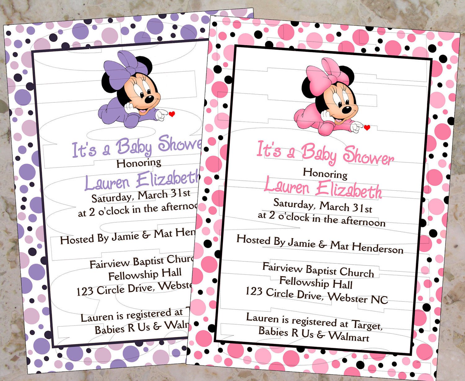 Free Printable Baby Minnie Mouse Invitations