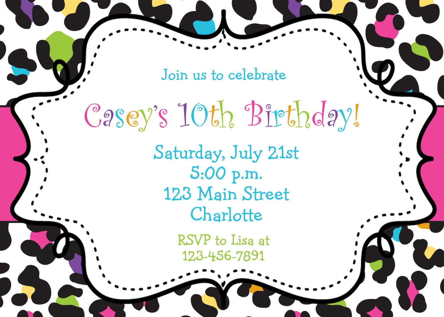 Printable Birthday Party Invitations For Girls