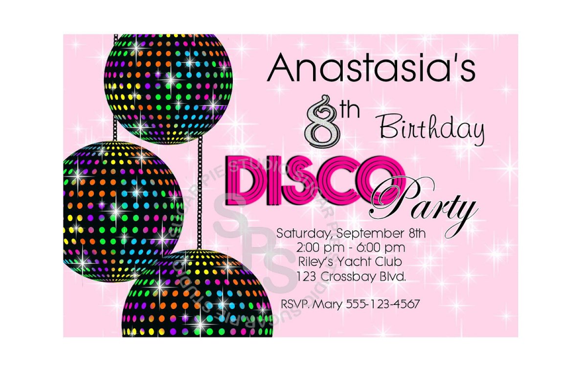 Printable Disco Party Invitations