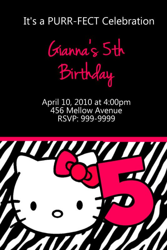 Printable Hello Kitty Birthday Invitations Free 2015