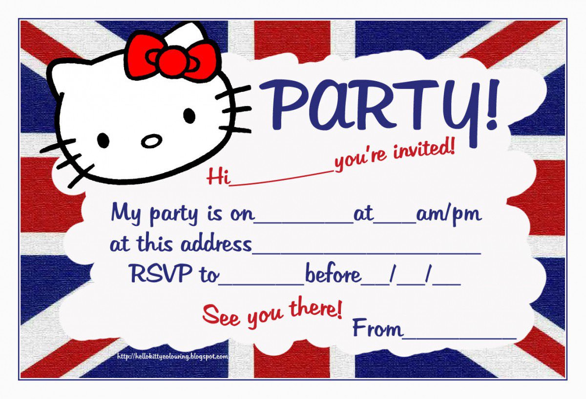 Printable Hello Kitty Birthday Invitations Free 2018