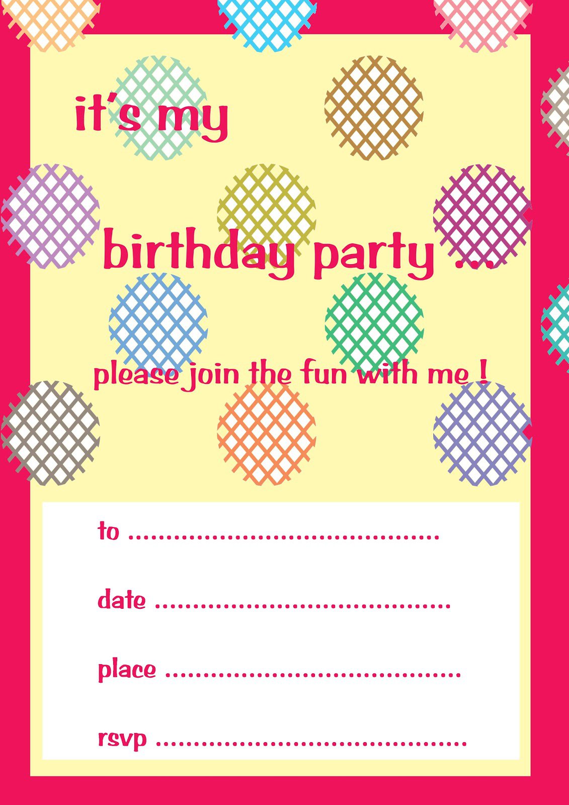 Printable Invitations For Kids Party - Invitation Design Blog