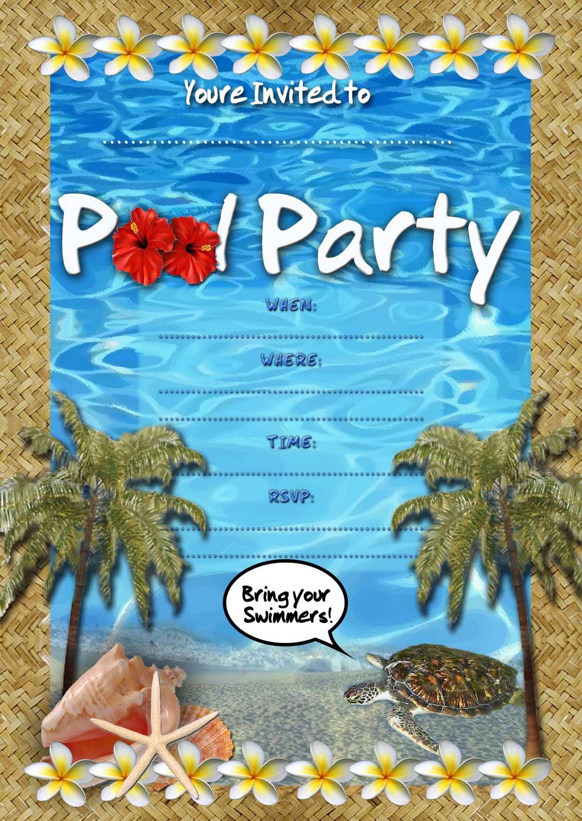 Printable Kids Party Invitations Free 2015