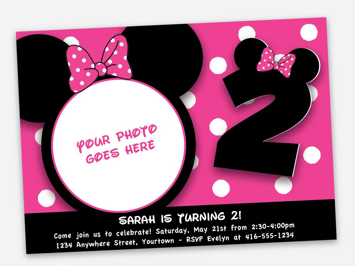 Printable Minnie Mouse Party Invitations
