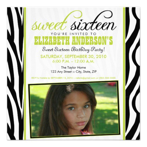 Printable Sweet 16 Invitations Free 2015