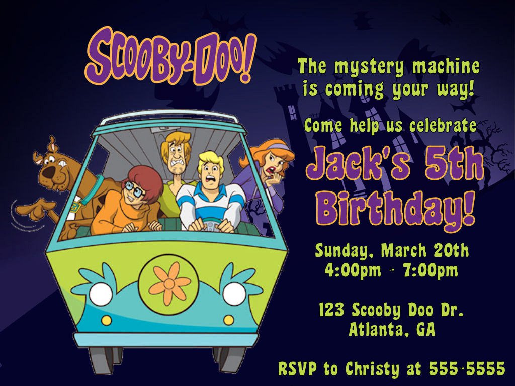 Scooby Doo Invitations Printable