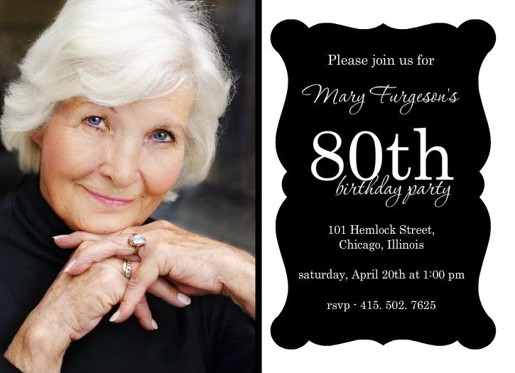 80th Birthday Invitations Free Invitation Design Blog