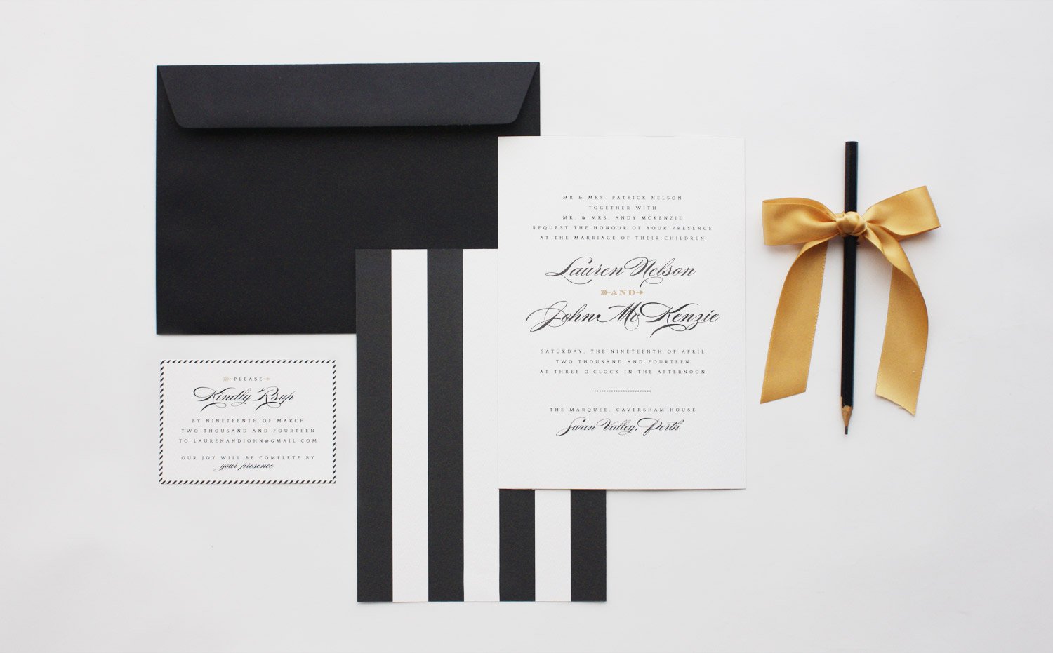 Black And White Invitation Paper