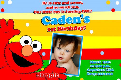 Create Elmo Birthday Invitations