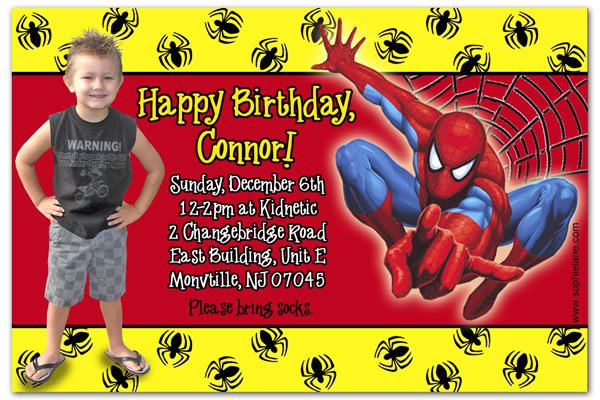 Custom Spider-man Birthday Invitations