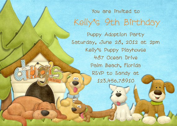 Dog Birthday Party Invitation Wording
