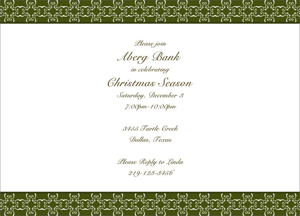 Elegant Corporate Party Invitations