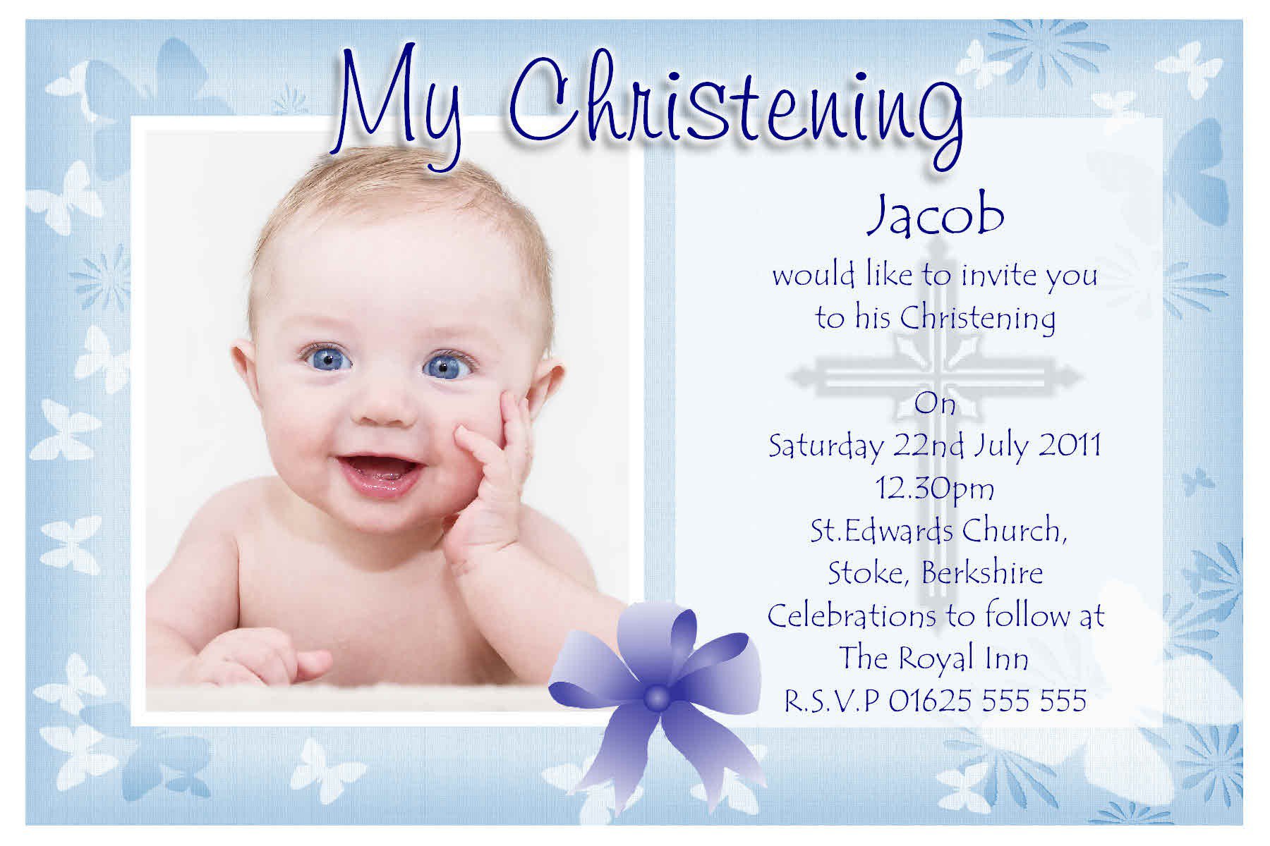 Free Christening Invitation Templates For Word