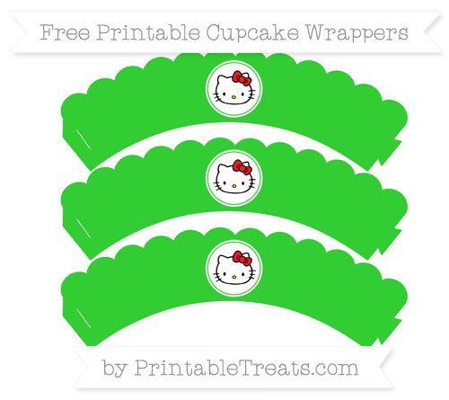 Free Hello Kitty Printable Cupcake Wrappers