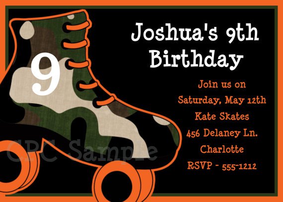 Free Printable Birthday Invitations Roller Skating Party