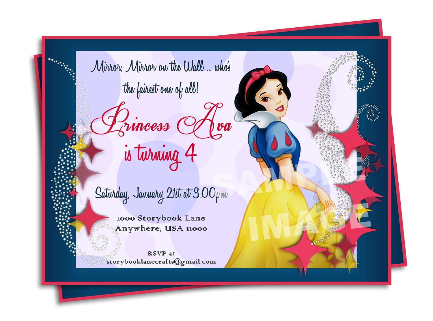 Free Printable Disney Princess Birthday Party Invitations