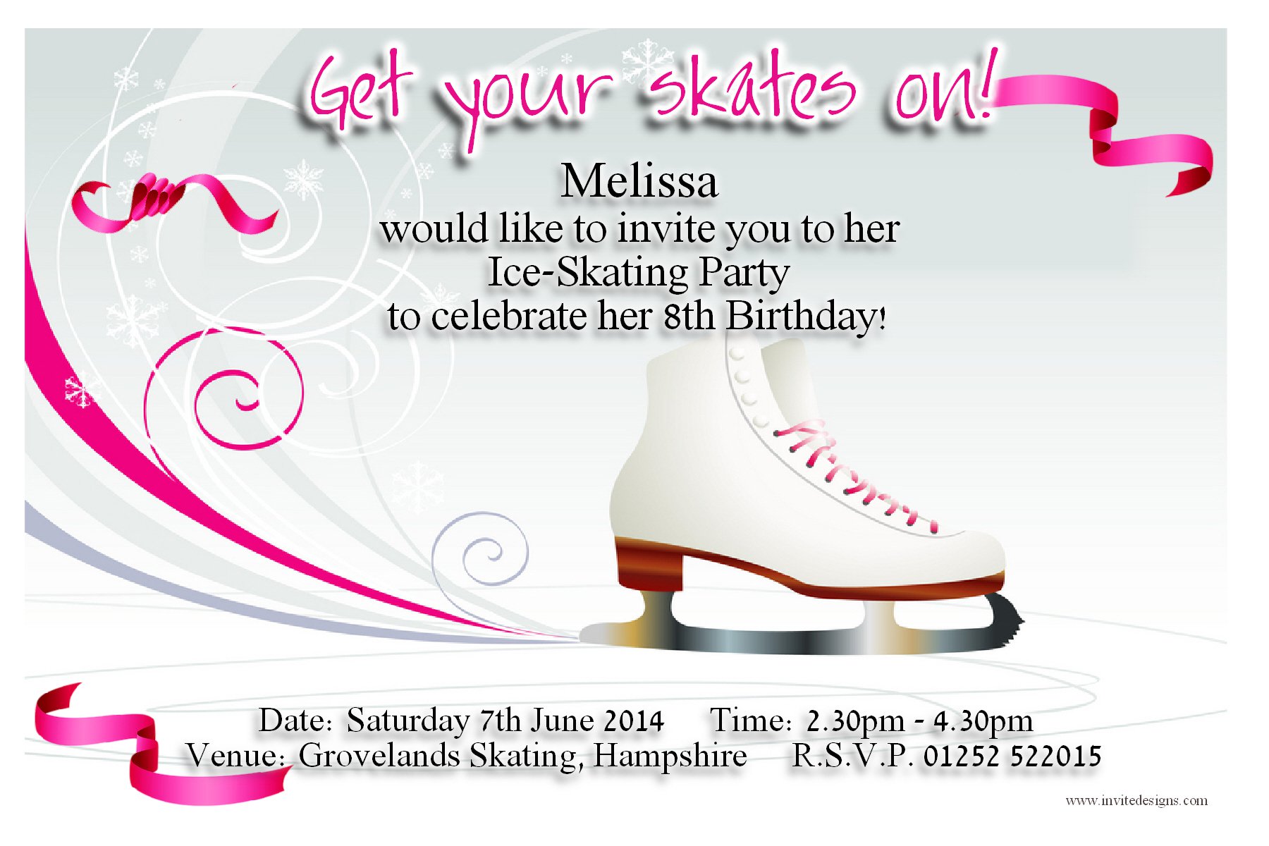 Free Printable Skating Invitations Invitation Design Blog