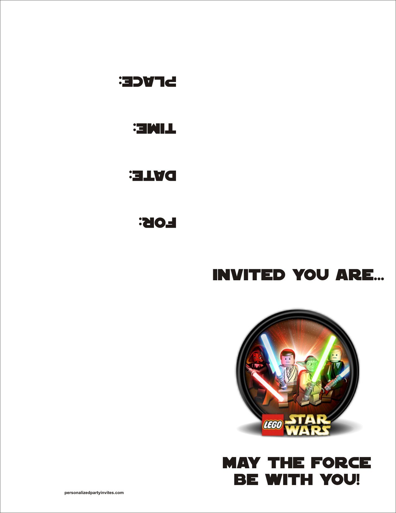 Free Printable Invitations Lego Star Wars